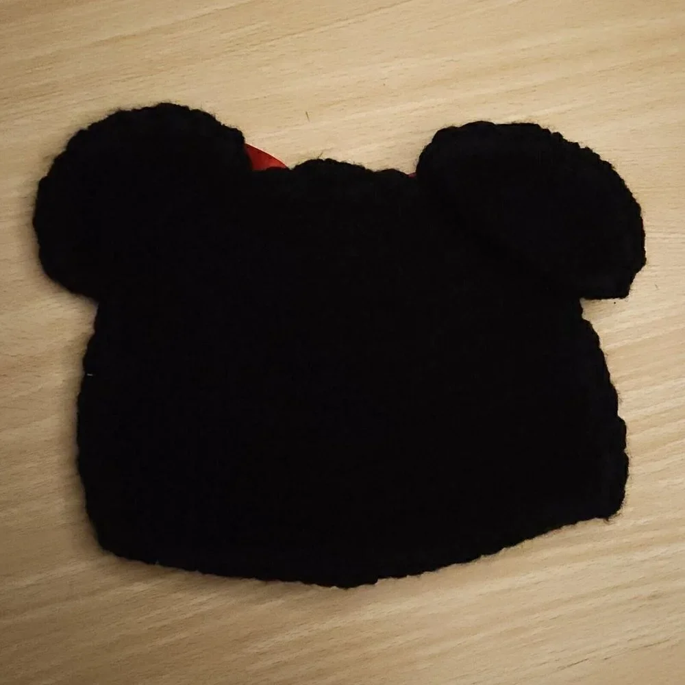 Handmade Knitted Minnie Mouse Baby Hat
